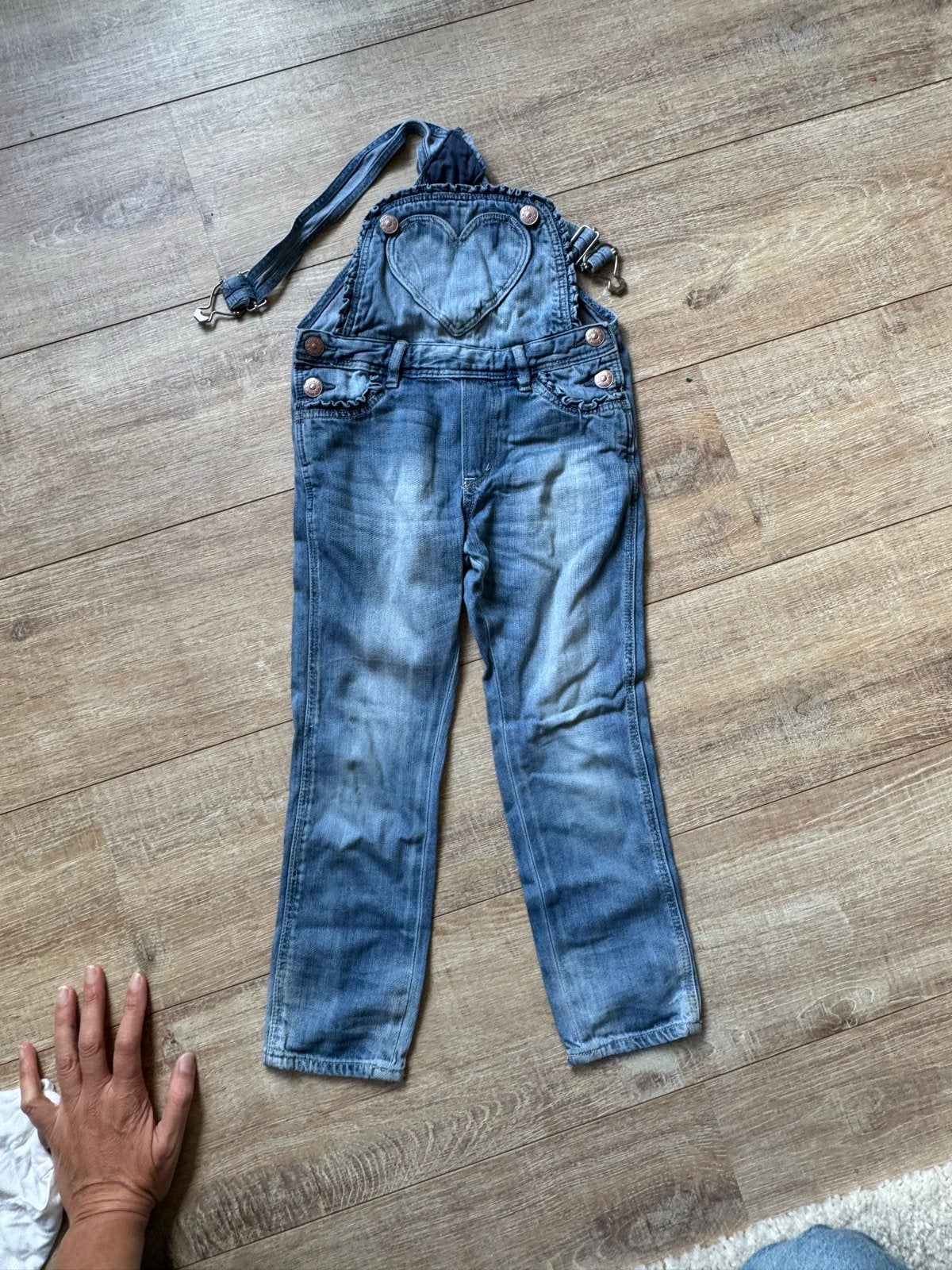 Leuke H&M spijker jumpsuit maat 110, Ophalen of Verzenden, Gebruikt, Meisje, Setje