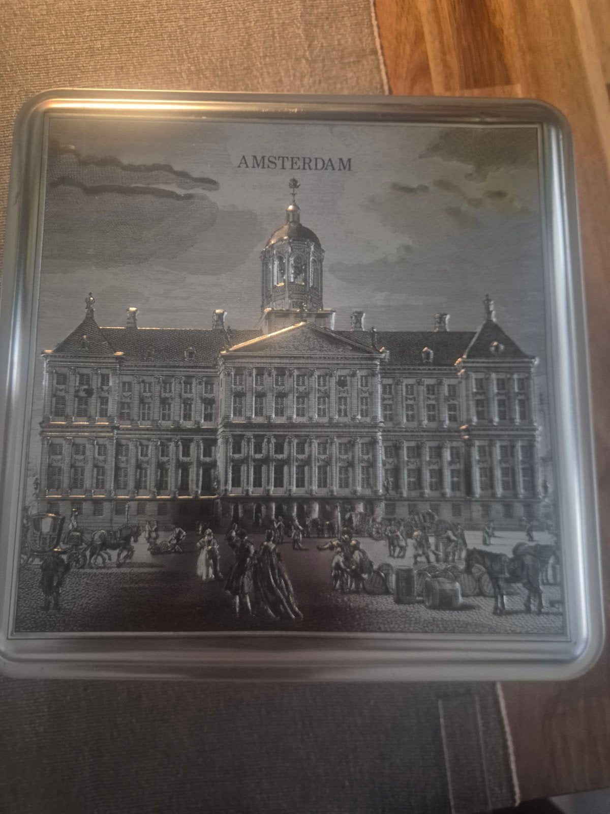 Mooie koekjes trommel met Amsterdamse afbeelding, Ophalen of Verzenden