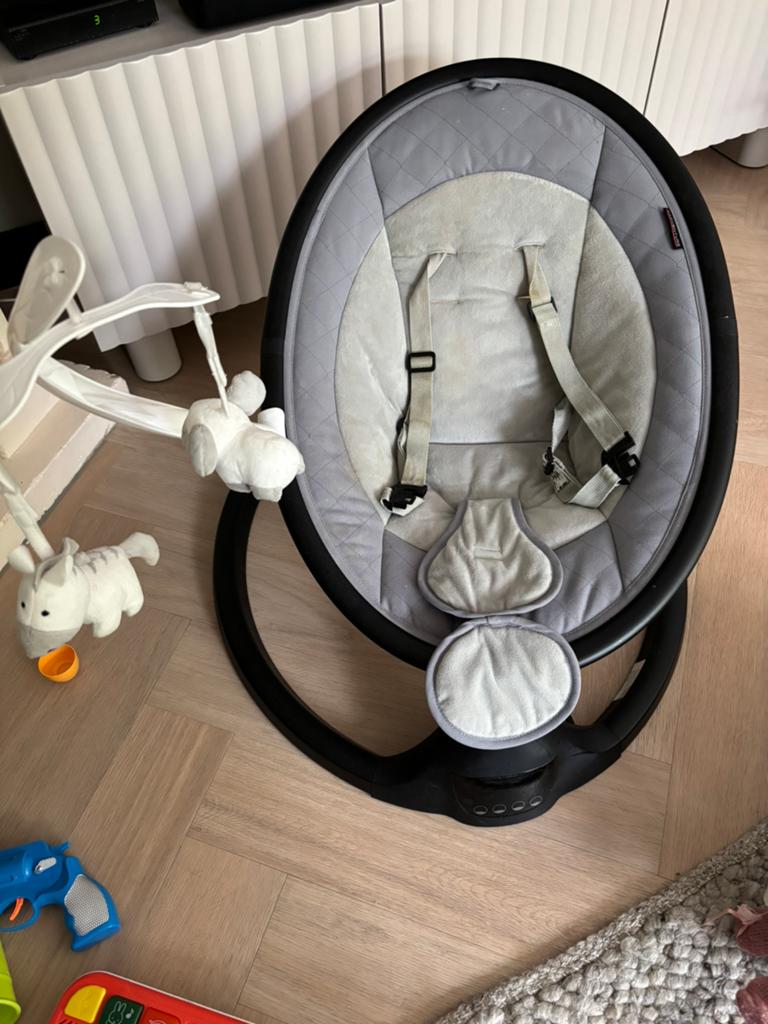 Automatische wipstoel met relax muziekjes, Kinderen en Baby's, Wipstoeltjes, Gebruikt, Schommelstoel, Verstelbaar, Ophalen