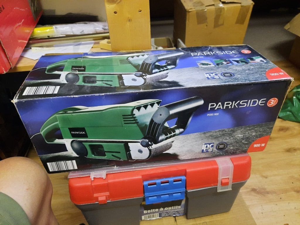 Parkside PEBS 900 Bandschuurmachine - Nog in bestaande doos, Ophalen, Gebruikt, Overige typen, Parkside