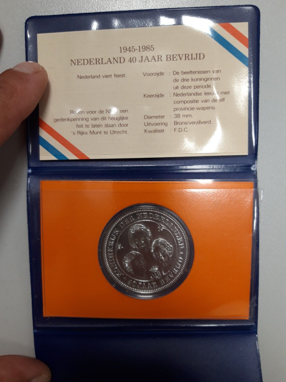 Herdenkingsmunt 40 jaar bevrijding 1945-1985, Ophalen of Verzenden, Koningin Beatrix, Overige waardes, Losse munt