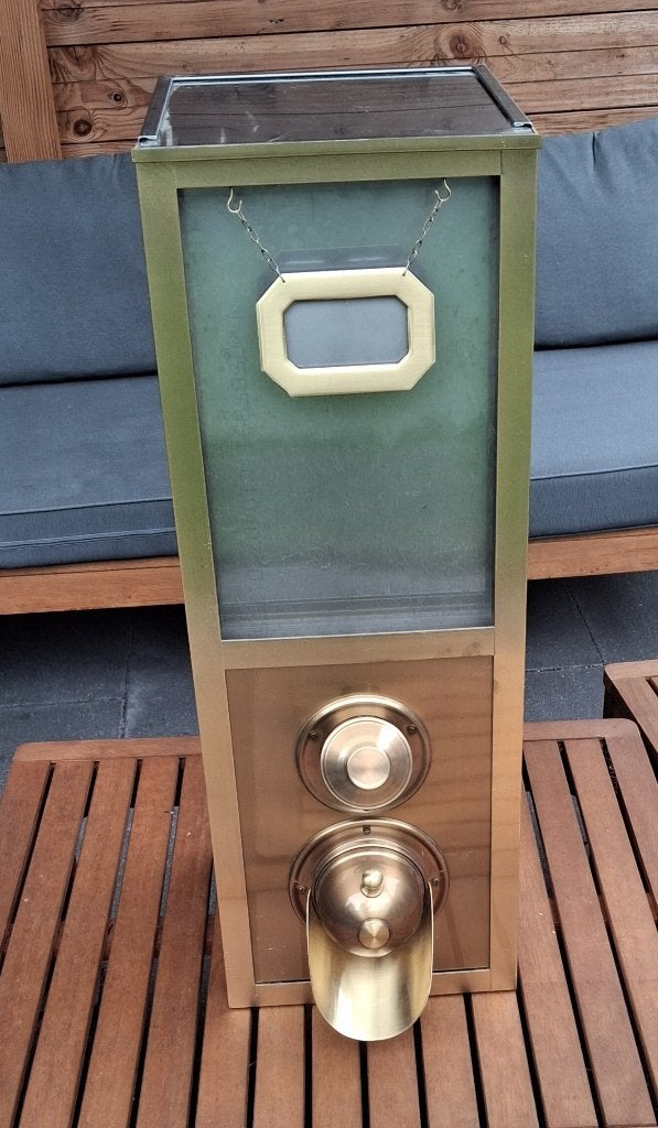 Vintage koffiebonen Dispenser - 73cm, Ophalen, Overige typen, Goud, Zo goed als nieuw