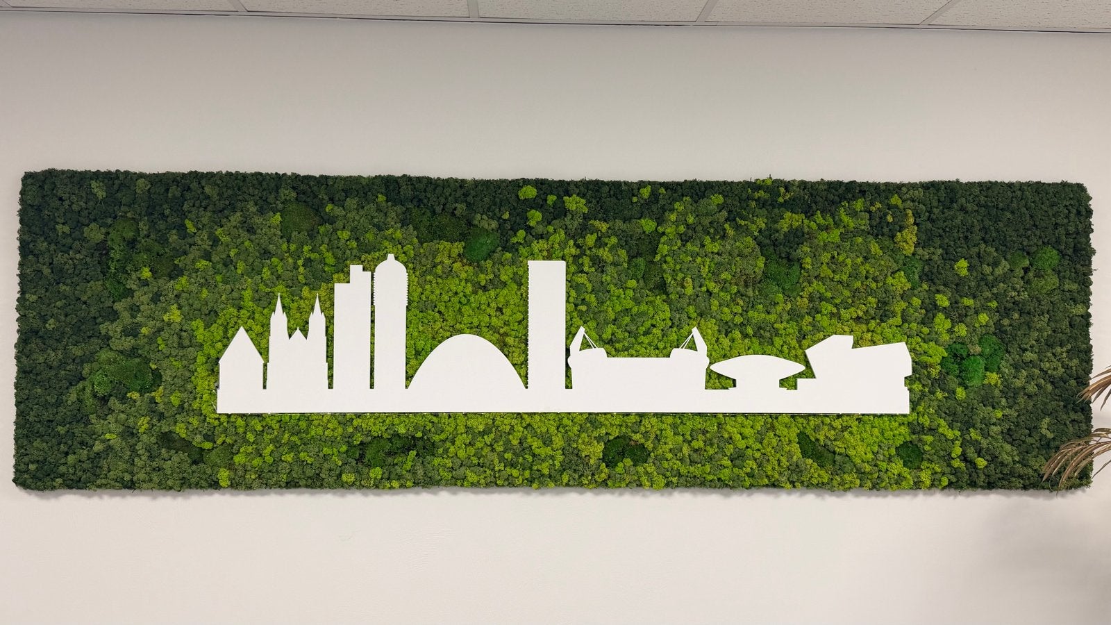 Moswand met of zonder Skyline Eindhoven, Ophalen, Groen, Nieuw, Natuurlijk materiaal