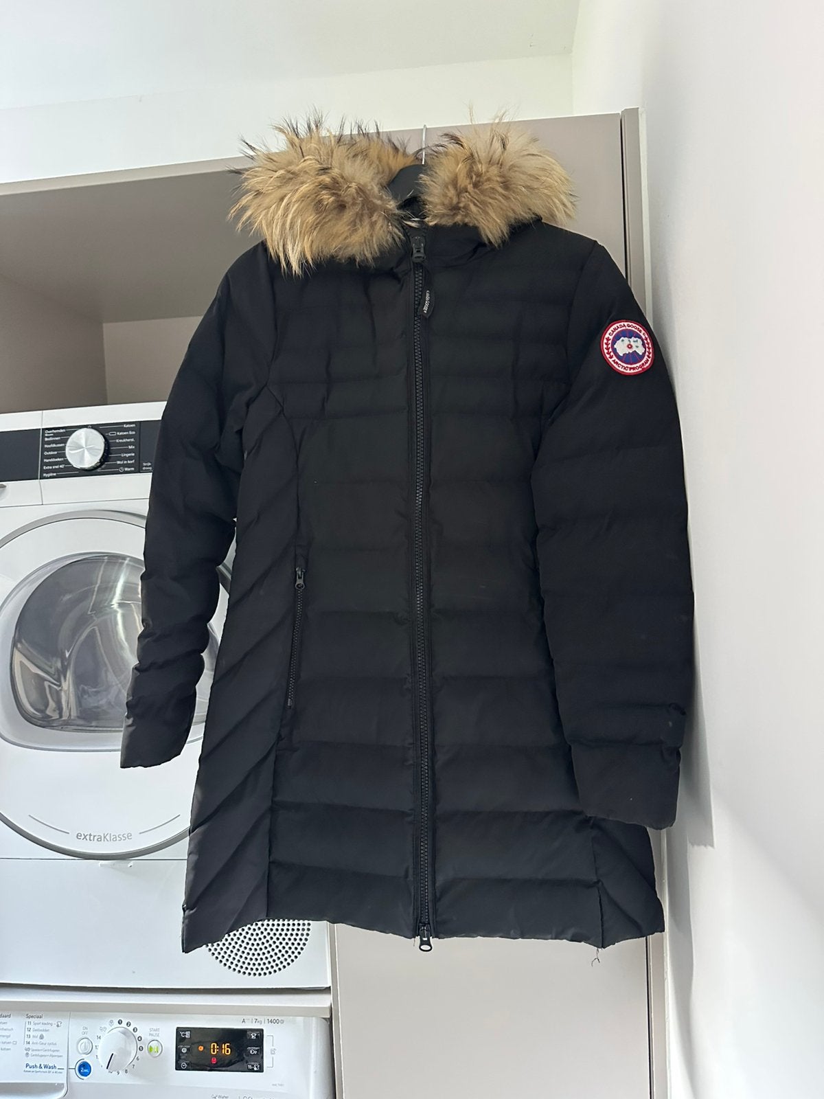Dames Canada goose jas l, Ophalen of Verzenden, Zo goed als nieuw, Zwart