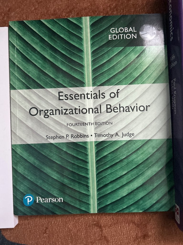 Essentials of organizational behavior 14th edition, Pearson, Ophalen of Verzenden, Beta, WO