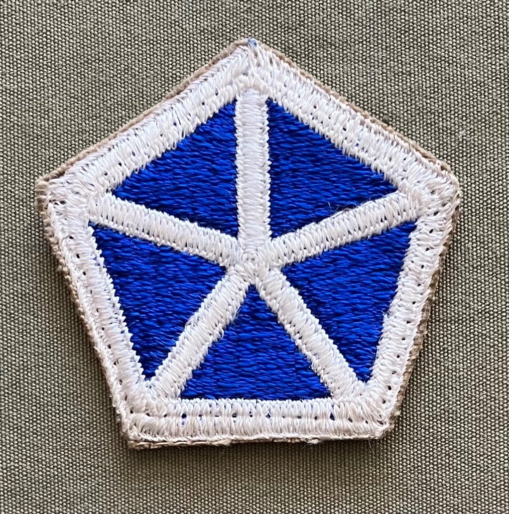 US WW2 Shoulder Patch - 5th Army Corps ETO, Verzamelen, Ophalen of Verzenden, Landmacht, Amerika, Embleem of Badge