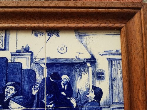 -	Schilderij op tegels adriaen van ostade, Ophalen of Verzenden, 'T Olde Gre-j, Info@toldegrej.nl, Endepoelstraat 20f Didam