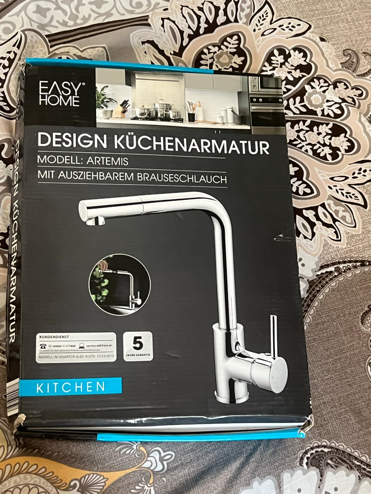 Easy Home Design Keukenkraan Artemis met uittrekbare slang, Huis en Inrichting, Overige typen, Ophalen of Verzenden, Metaal, Overige merken