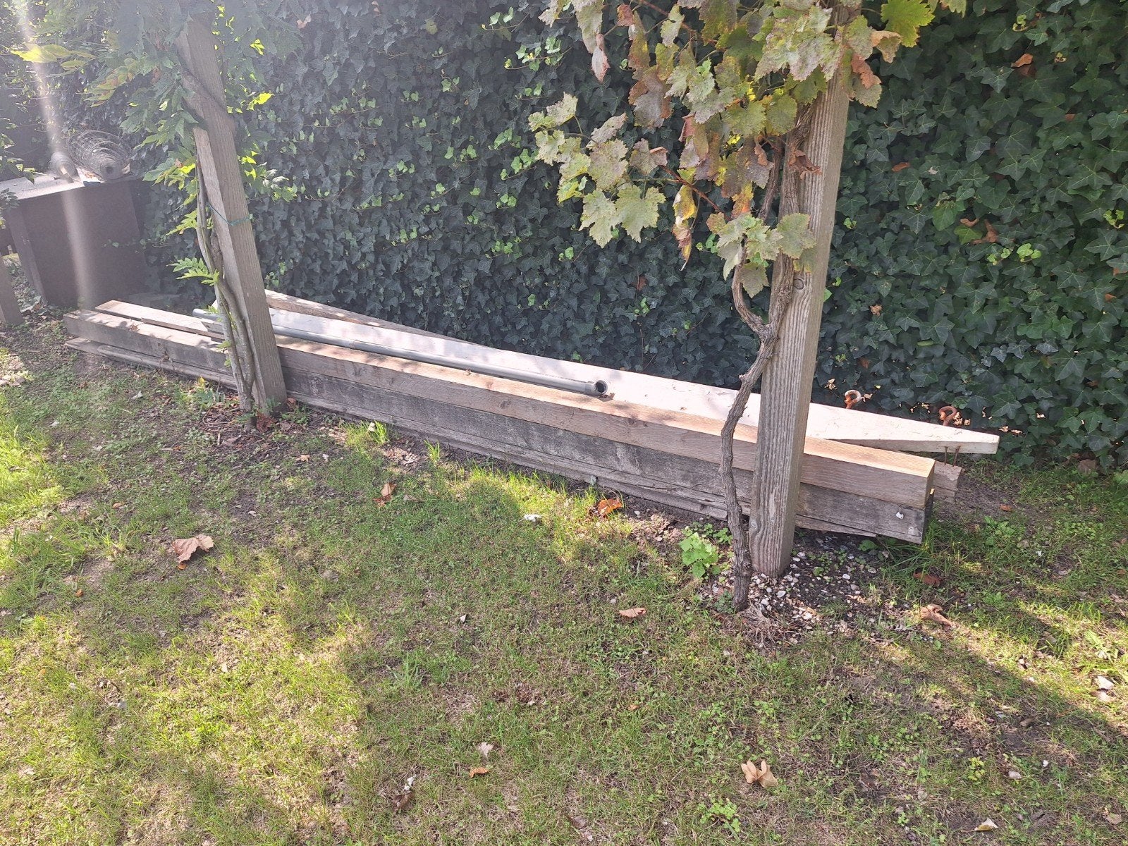 zweeds rabat, Grote Pergola compl. 11x11cm div lengtes tot 4, Ophalen, Gebruikt, 250 cm of meer, Balken