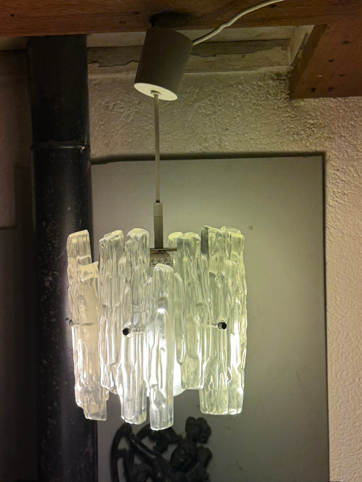Hanglamp,sixties,seventies,Mid-Century,Space Age,vintage, Kunststof, Gebruikt, Mid-Century,Space Age,POP,sixties,zeventies, E27 (groot)