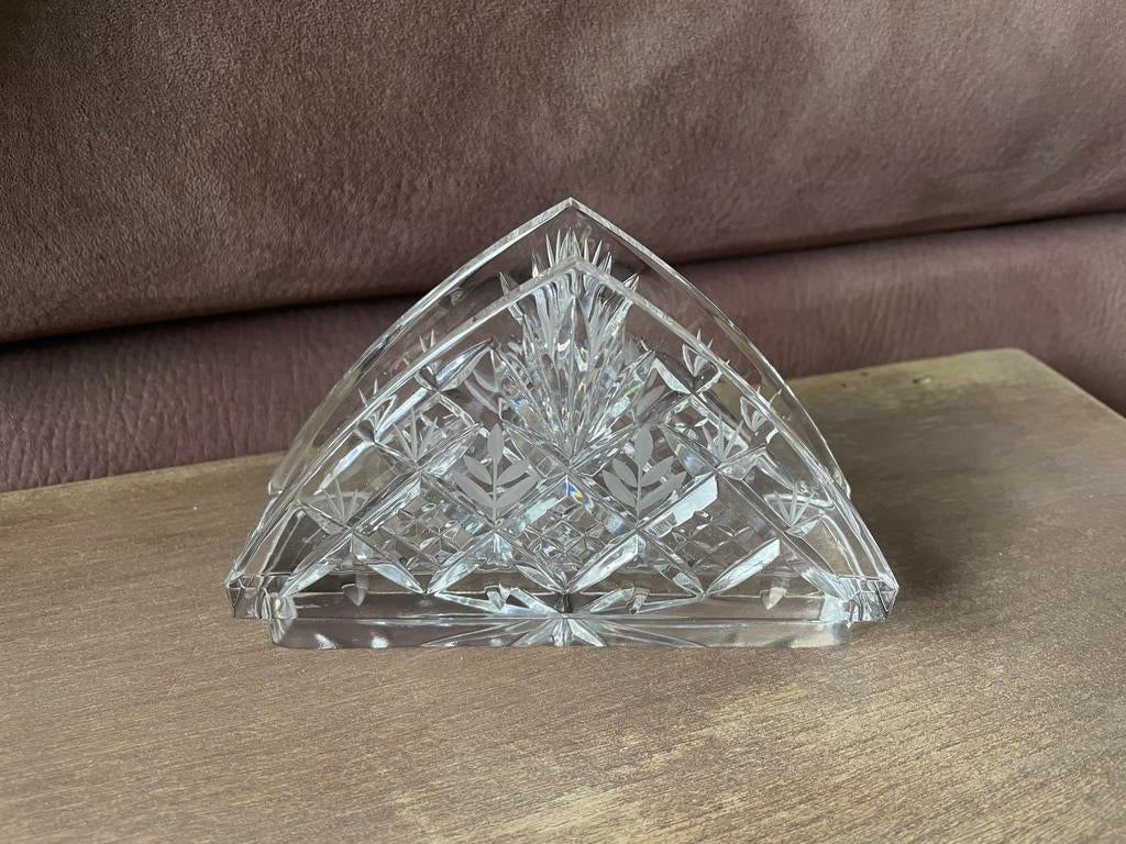 Kristal servethouder, Antiek en Kunst, Antiek | Glas en Kristal, Ophalen of Verzenden