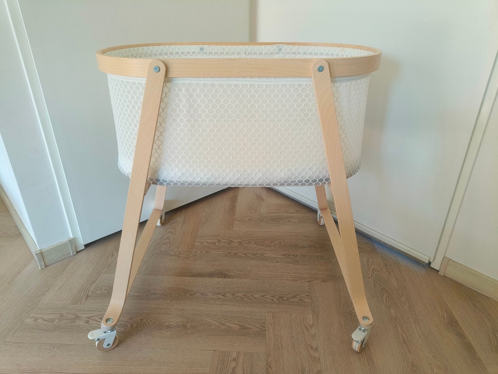 ÄLSKVÄRD kinderbed / wieg met matras, berken, 40x73 cm, Ophalen, Zo goed als nieuw, Wieg