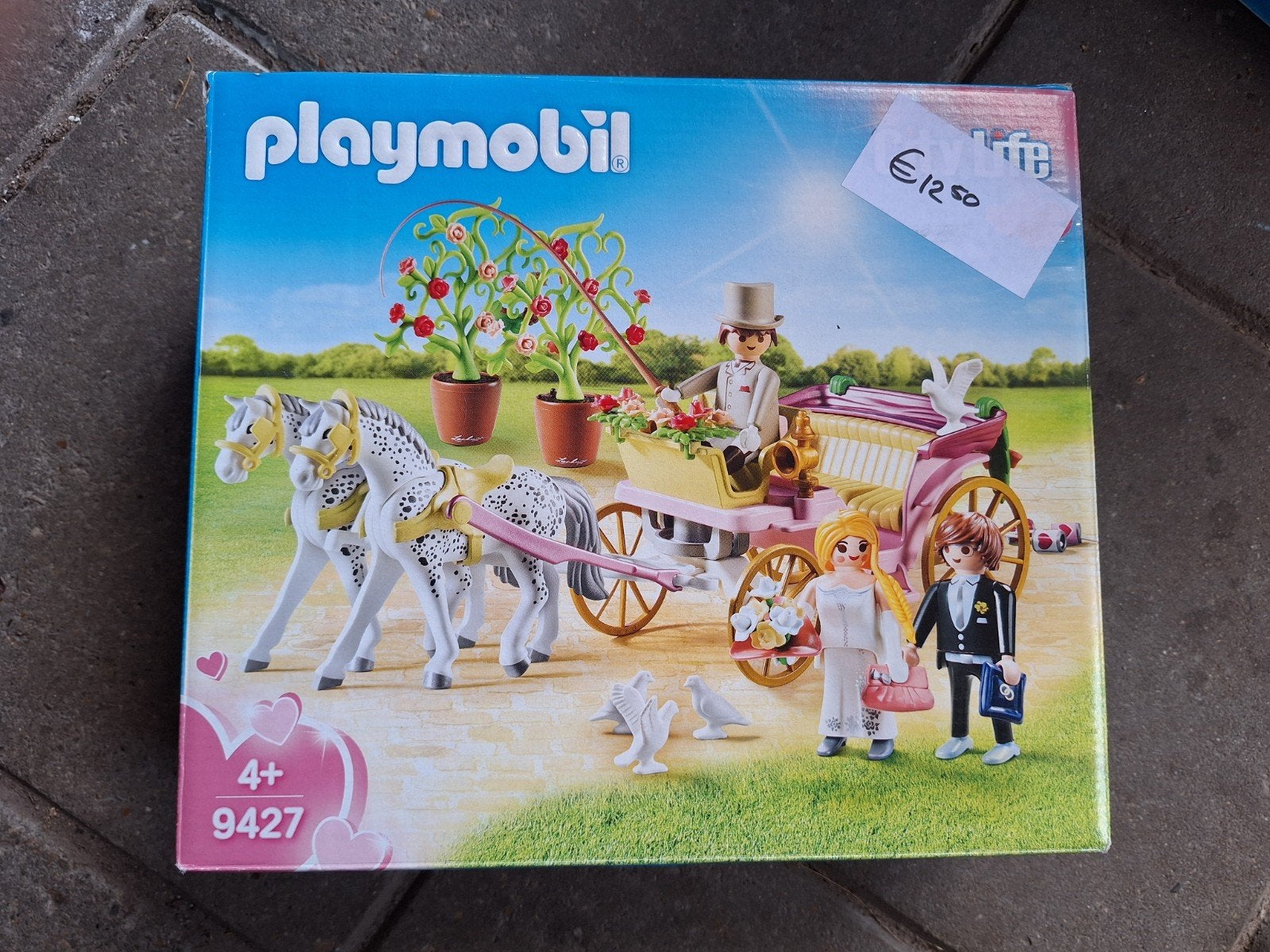 Playmobil 9427 Bruidspaar met paardenkoets, Complete set, Voertuig, Nieuw, Ophalen of Verzenden