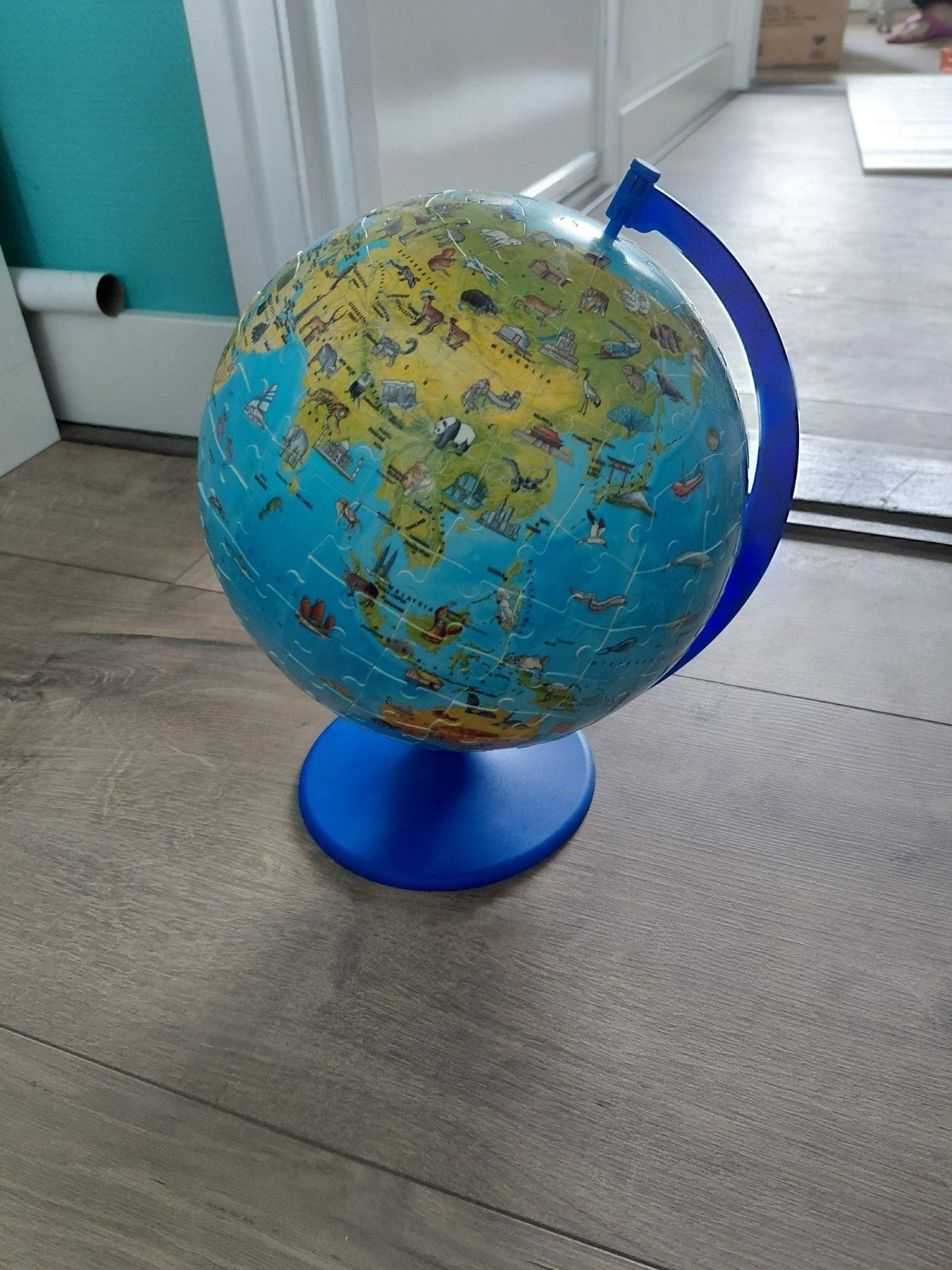 Ravensburger 3D Puzzel Wereldbol - Educatief en Leuk!, Ophalen, Kunststof, Draaibaar, Zo goed als nieuw