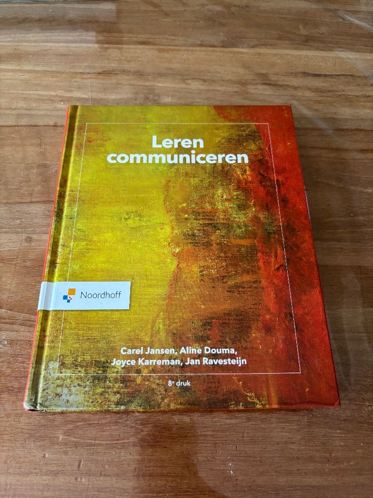 Leren communiceren, Ophalen of Verzenden, Alpha, Zo goed als nieuw, HBO