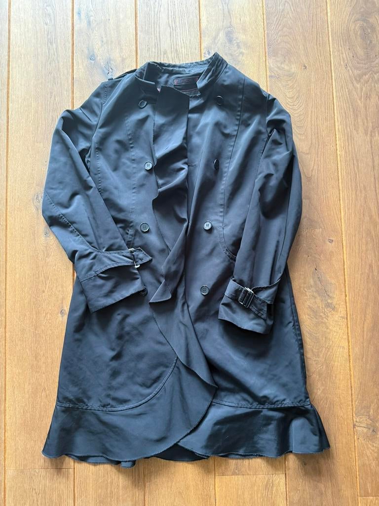 Zwarte Trenchcoats Marc Cain Maat 38, Kleding | Dames, Ophalen of Verzenden, Zo goed als nieuw, Maat 38/40 (M), Zwart