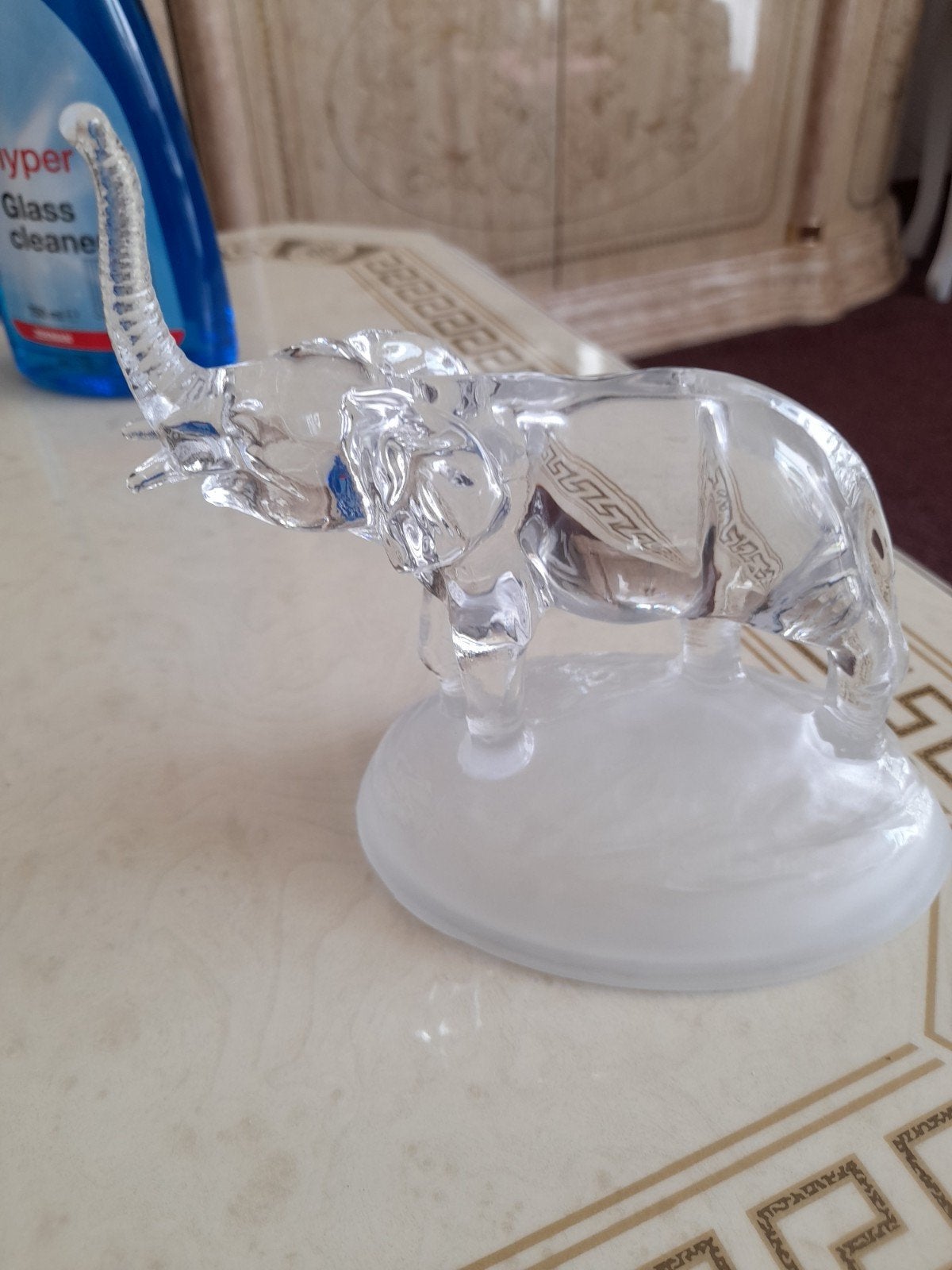 Glazen olifant decoratiebeeldje, Antiek en Kunst, Antiek | Glas en Kristal, Ophalen