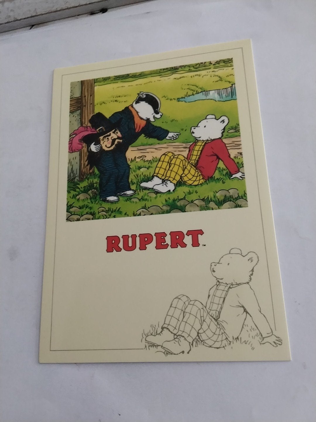 Vintage Rupert de Beer Ansichtkaart - Ongelopen, Verzamelen, Ophalen of Verzenden