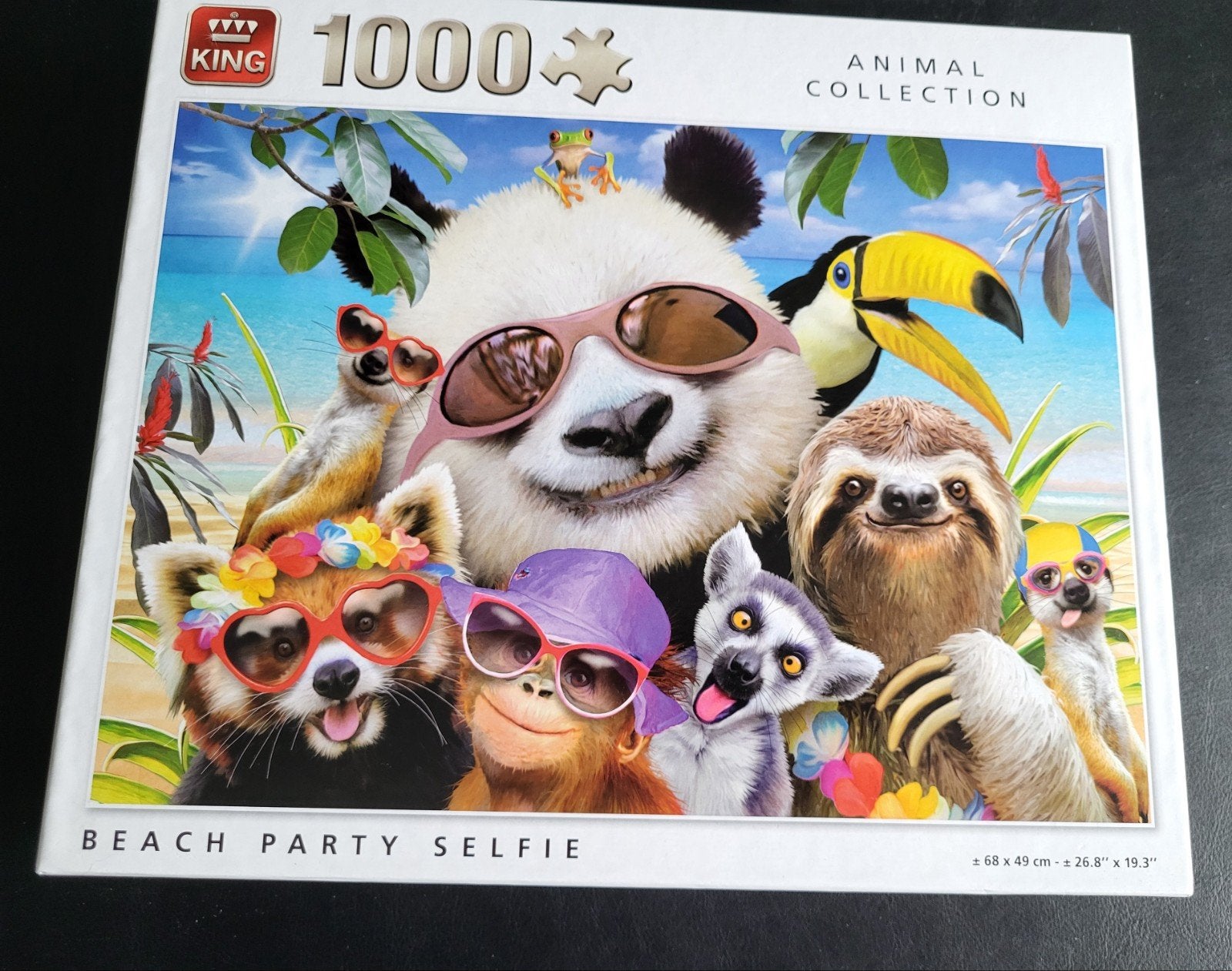 Puzzel legpuzzel dierenpuzzel Beach Selfie 1000 stukjes, Ophalen of Verzenden, 500 t/m 1500 stukjes, Zo goed als nieuw, Legpuzzel