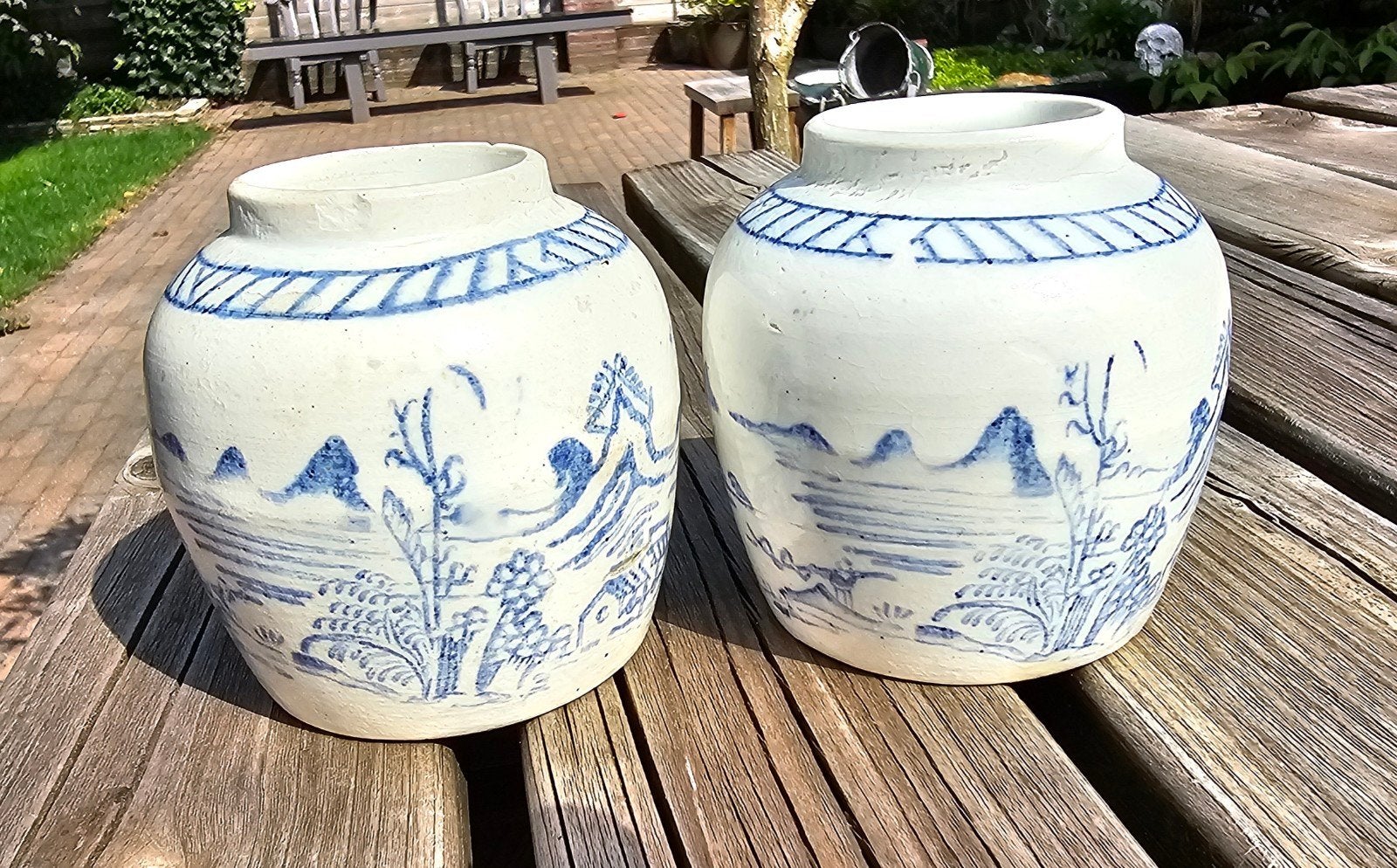 Te koop twee Chinese gemberpotjes, Ophalen of Verzenden