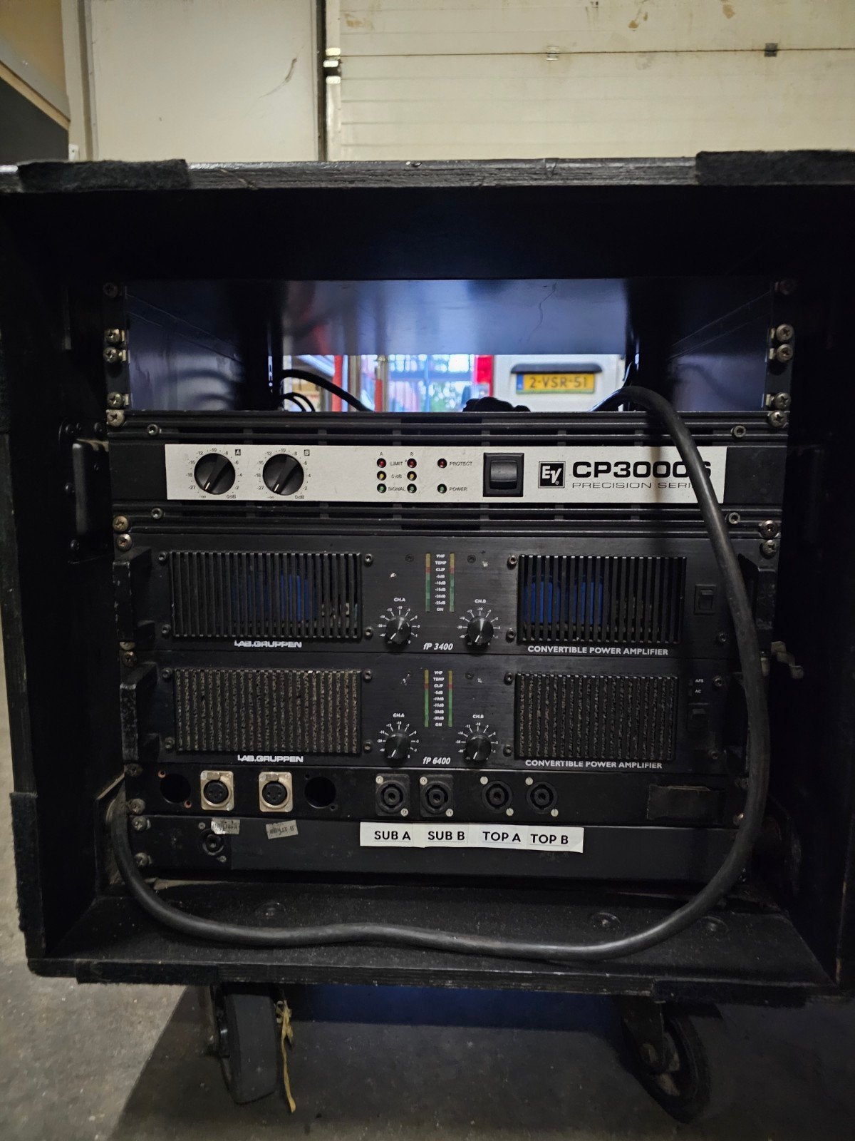 Professionele versterkerset in flightcase, Overige merken, Ophalen of Verzenden, 120 watt of meer, Gebruikt