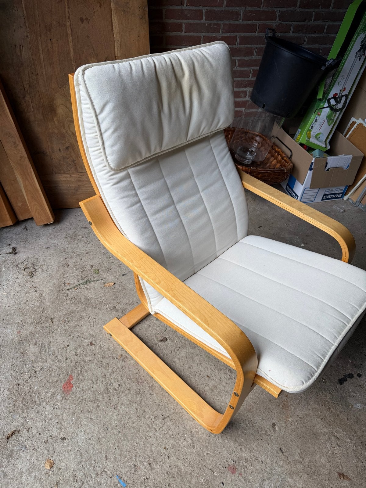 Ikea Poäng fauteuil - Gebruikt, Ophalen, Gebruikt, Wit, Nvt