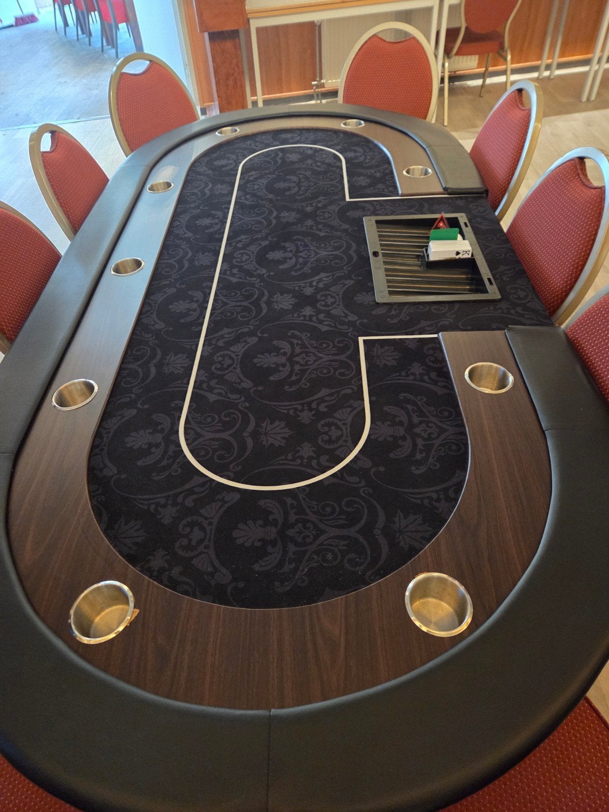 3 x Pokertafels met Cuphouders, Vijf spelers of meer, Ophalen of Verzenden, Gebruikt