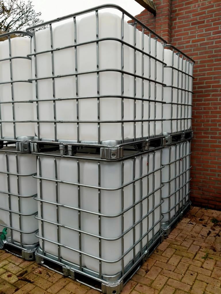 1000 liter IBC, waterton, regenton, watervat, Ophalen, Met kraantje, 150 liter of meer, Zo goed als nieuw