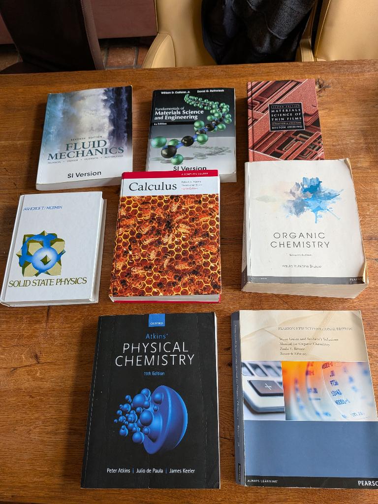 Studieboeken natuurkunde scheikunde wiskunde, Ophalen of Verzenden, Beta, Gelezen, WO