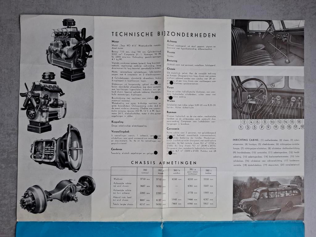 Steyr Diesel Vrachtwagens Type 380 folder, Ophalen of Verzenden, Gelezen, Overige merken