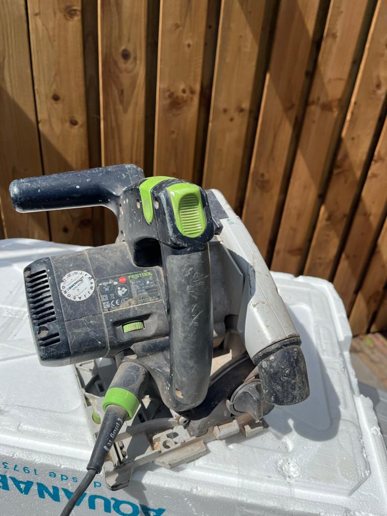 Festool invalzaag TS 55 REBQ-Plus met zaagbladen, Ophalen, Gebruikt, Invalzaag, 30 tot 70 mm