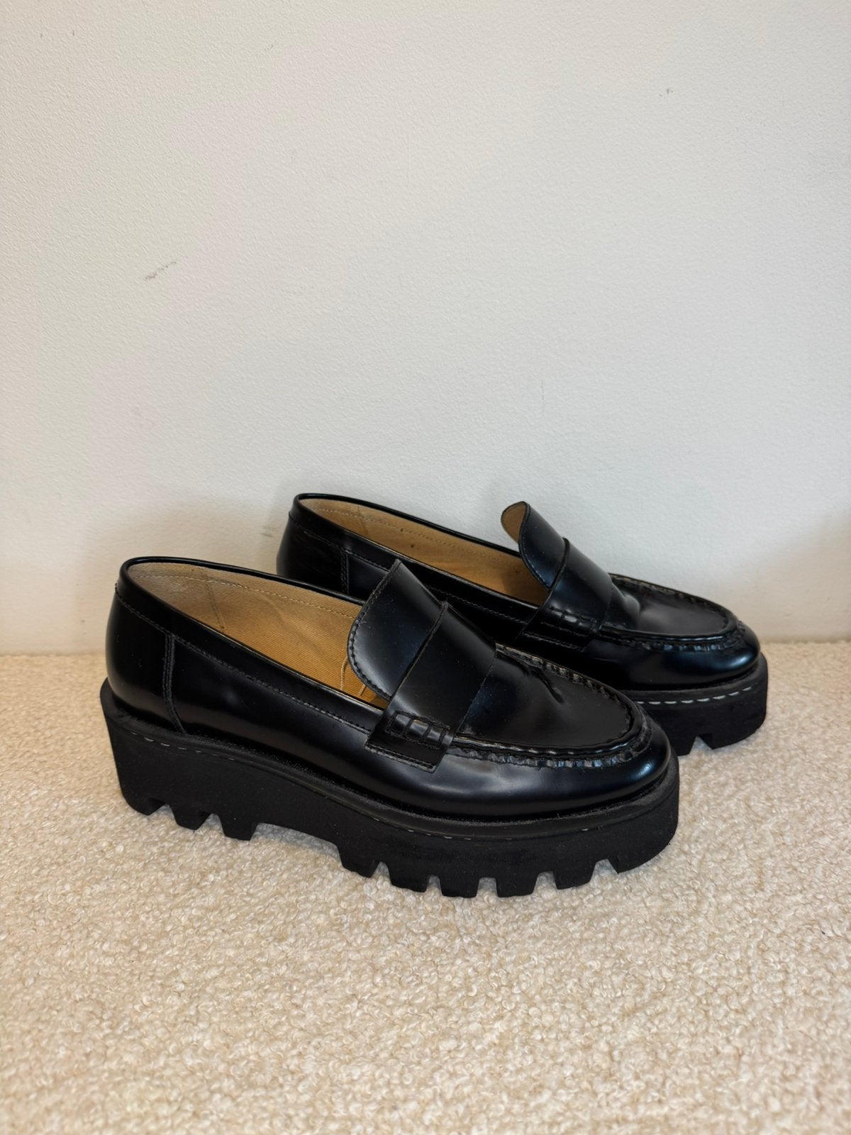 H&m zwarte loafers maat 36, Kleding | Dames, Ophalen of Verzenden, Zo goed als nieuw, Zwart, Instappers