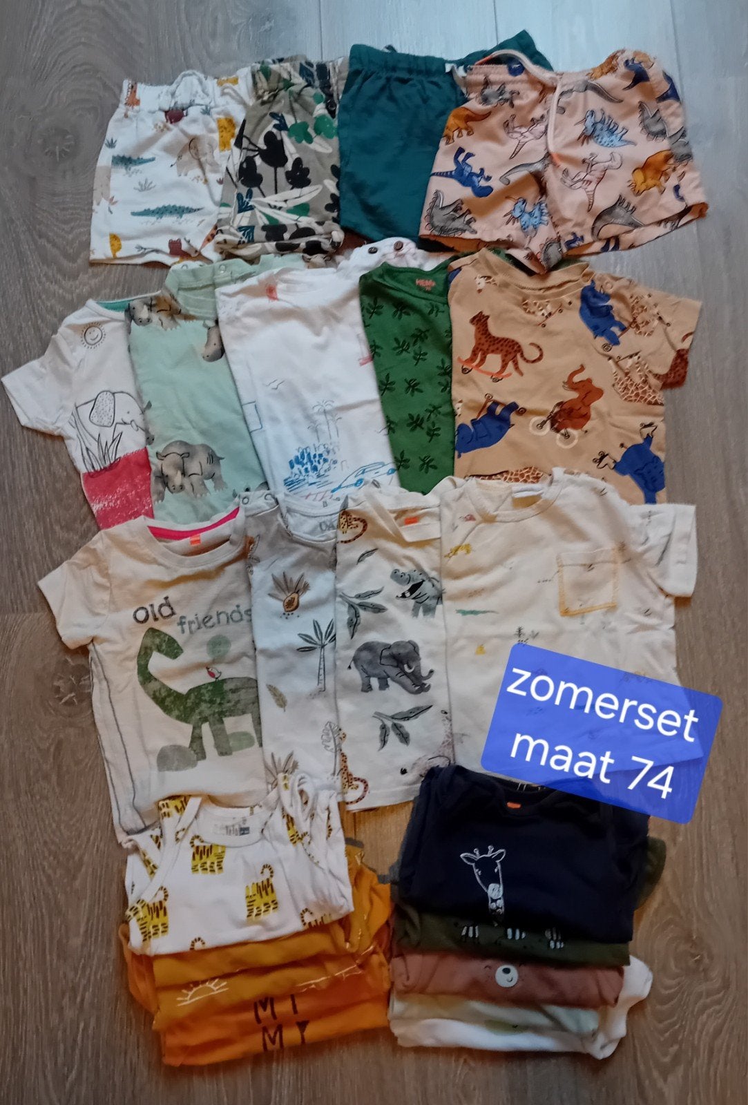 Kledingset lente/zomer maat 74 - 23 stuks, Ophalen of Verzenden, Gebruikt, Maat 74