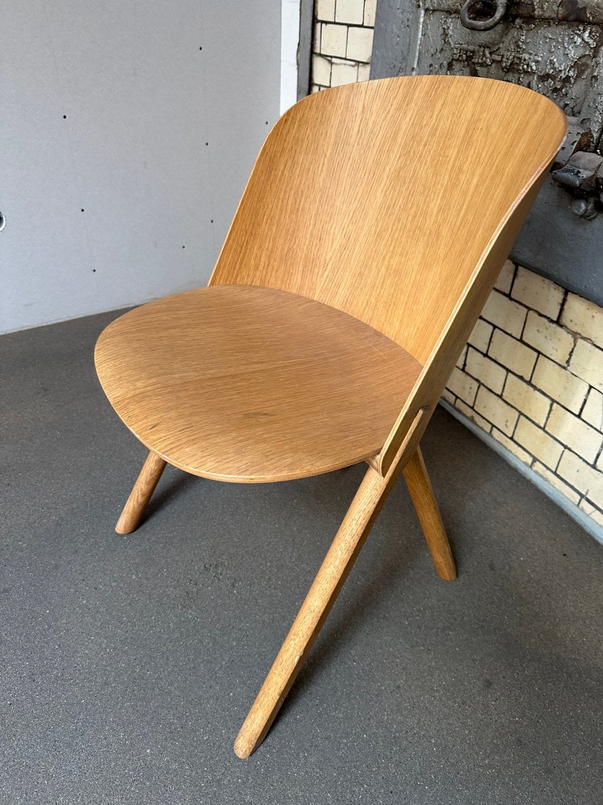 Originele E15 stoel stefan Diez met schade, Huis en Inrichting, Stoelen, Ophalen, Gebruikt, Overige kleuren, Design