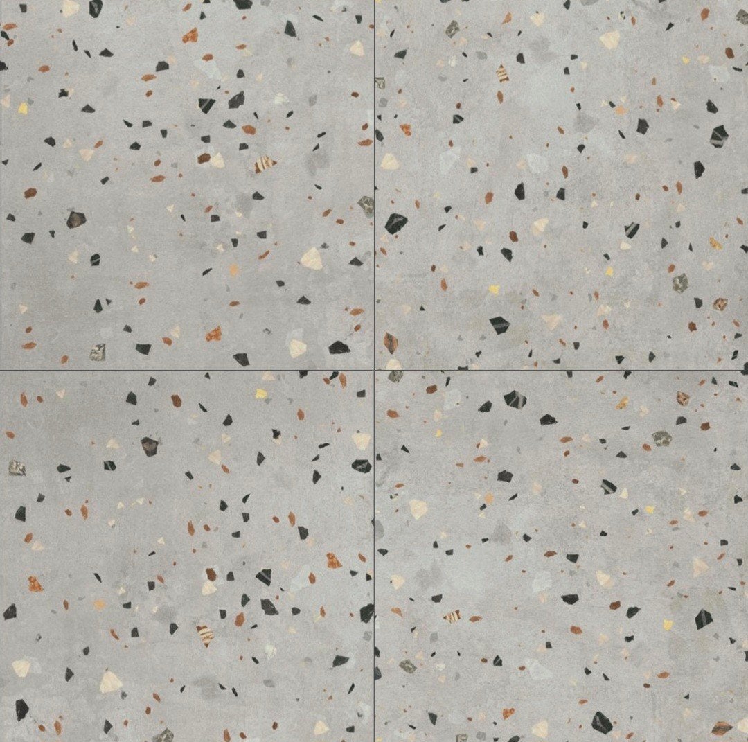 Terazzo tegel 61x61 grijs 6 stuks, Ophalen, 60 cm of meer, Nieuw, Minder dan 5 m²