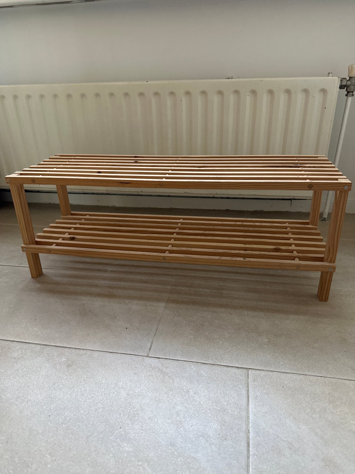 2 Houten schoenenrekken, Huis en Inrichting, Ophalen, Gebruikt