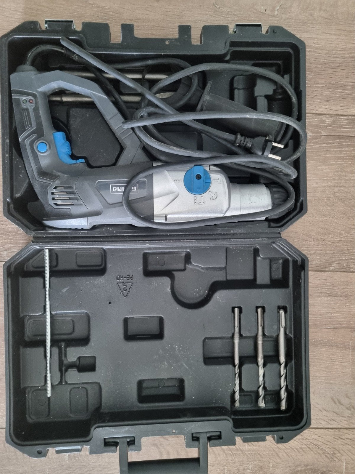 Duro Boorhamer met accessoires in koffer, Boor- en/of Breekhamer, Ophalen of Verzenden, Klopboormechanisme, Gebruikt