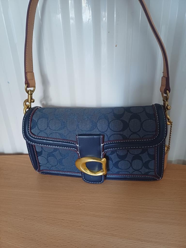 Coach Signature Denim Schoudertasje, Ophalen of Verzenden, Zo goed als nieuw, Blauw, Schoudertasje