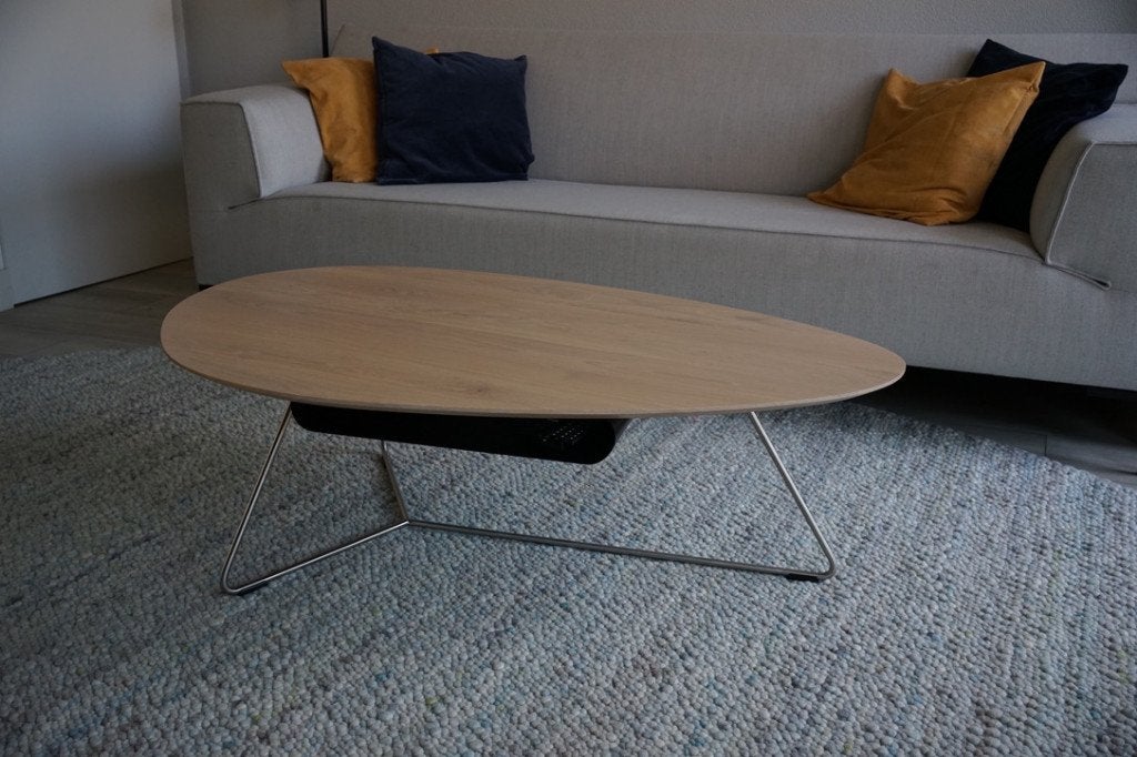Bree's New World Twinny XL salontafel, massief eiken, Ophalen, 100 tot 150 cm, Eikenhout, 50 tot 100 cm