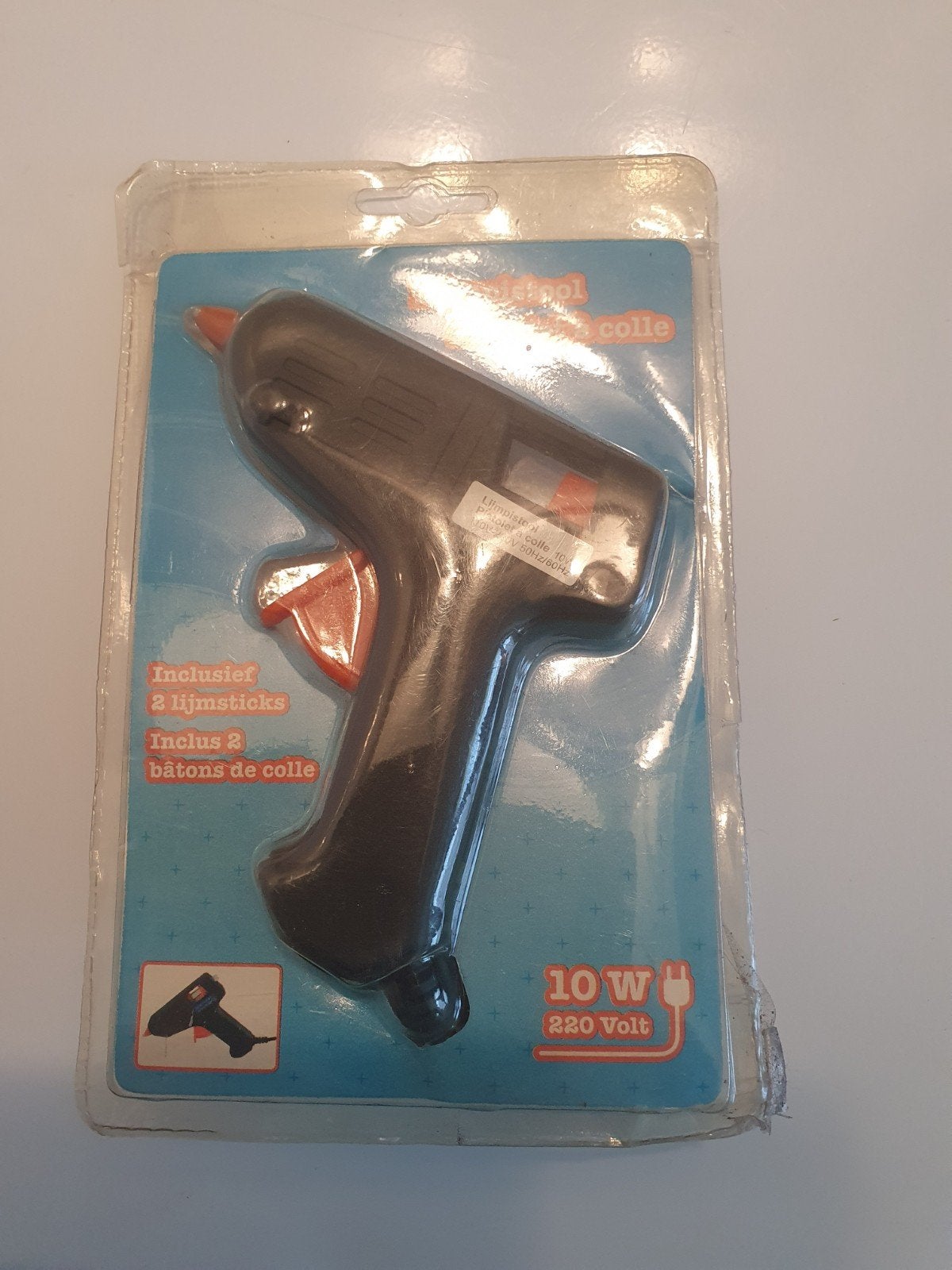 Lijmpistool 10W met 2 lijmsticks - Nieuw in verpakking, Zwart, Overige thema's, Gereedschap of Toebehoren, Nieuw