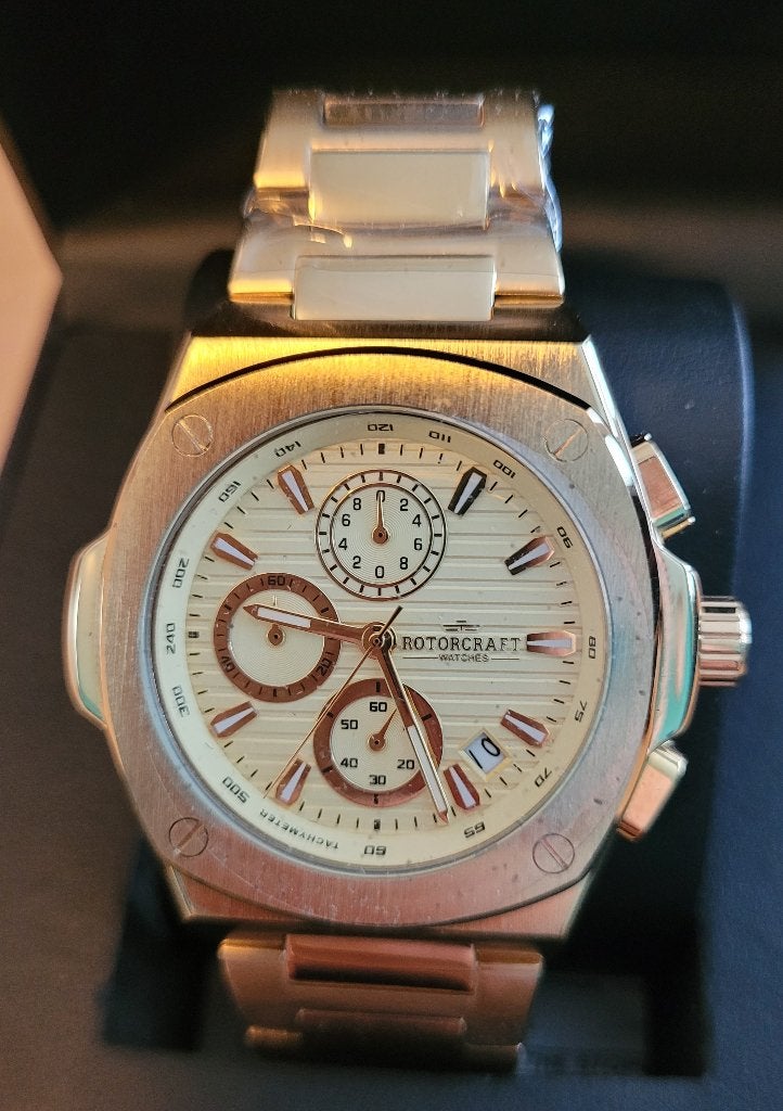 Rotorcraft Arcane Sport Chrono RC5005 t.w.v € 549-, Geel, Nieuw, Ophalen of Verzenden, Waterdicht