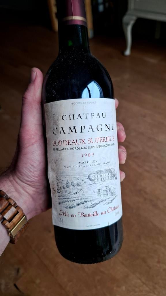 Chateau Campagne Bordeaux Superieur 1989, Frankrijk, Nieuw, Ophalen of Verzenden, Rode wijn