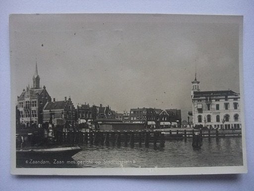 P337 Zaandam - Zaan en Stadhuisplein - 1954, Verzenden, 1940 tot 1960, Gelopen, Noord-Holland
