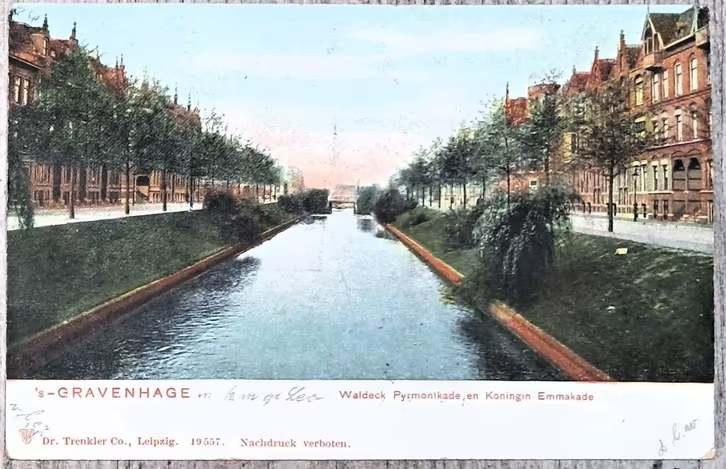Den Haag 128,Waldeck Pyrmontkade-Kon.Emmakade,verstuurd 1905, Verzenden, Voor 1920, Gelopen, Zuid-Holland