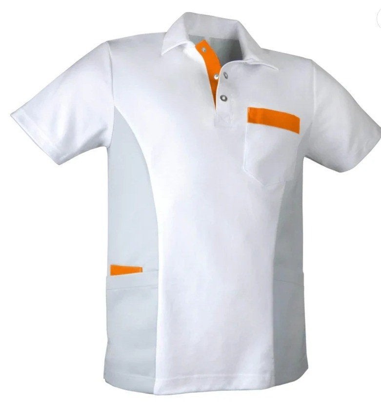 De Berkel Unisex Polo - Wit met Oranje Details, Kleding | Dames, Maat 38/40 (M), Wit, Nieuw, Ophalen of Verzenden