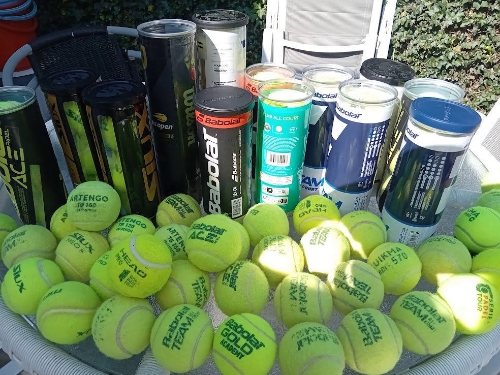 Tennisballen gebruikt, maar in goede staat goed voor uw hond, Ophalen of Verzenden, Hondenballen