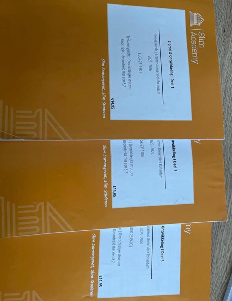 Slim academie samenvatting 2 groei en ontwikkeling EUR, Boeken, Studieboeken en Cursussen, Ophalen of Verzenden, Beta, Gelezen