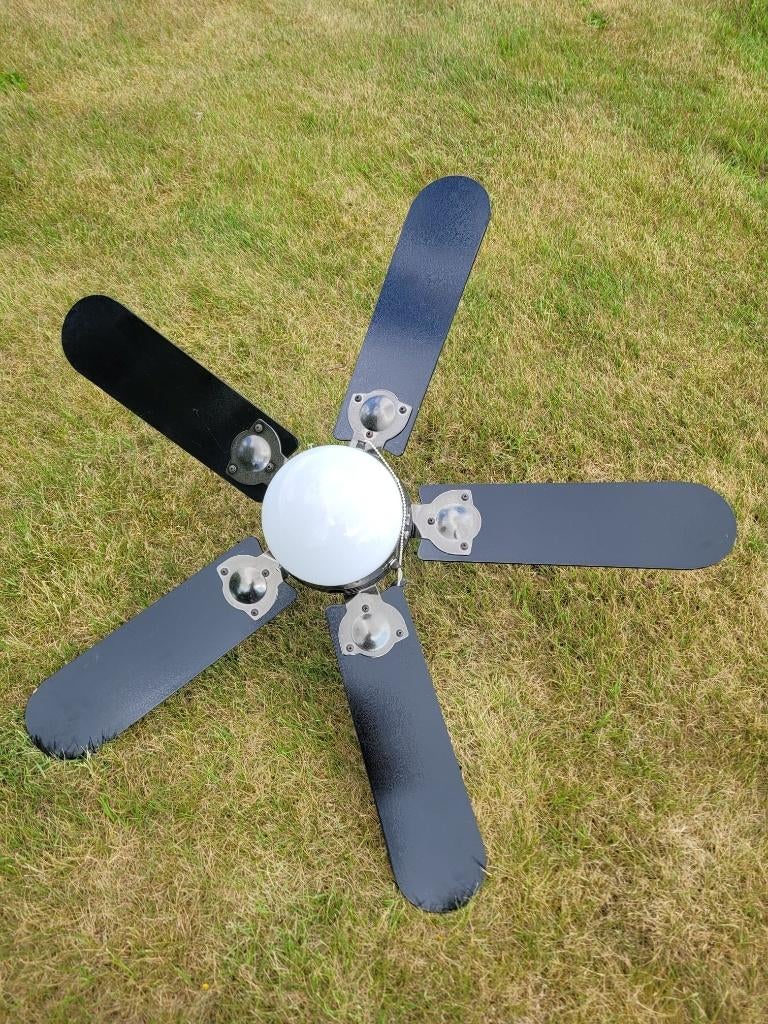plafond ventilator met lamp metaal waaier, Ophalen, Gebruikt, Plafondventilator