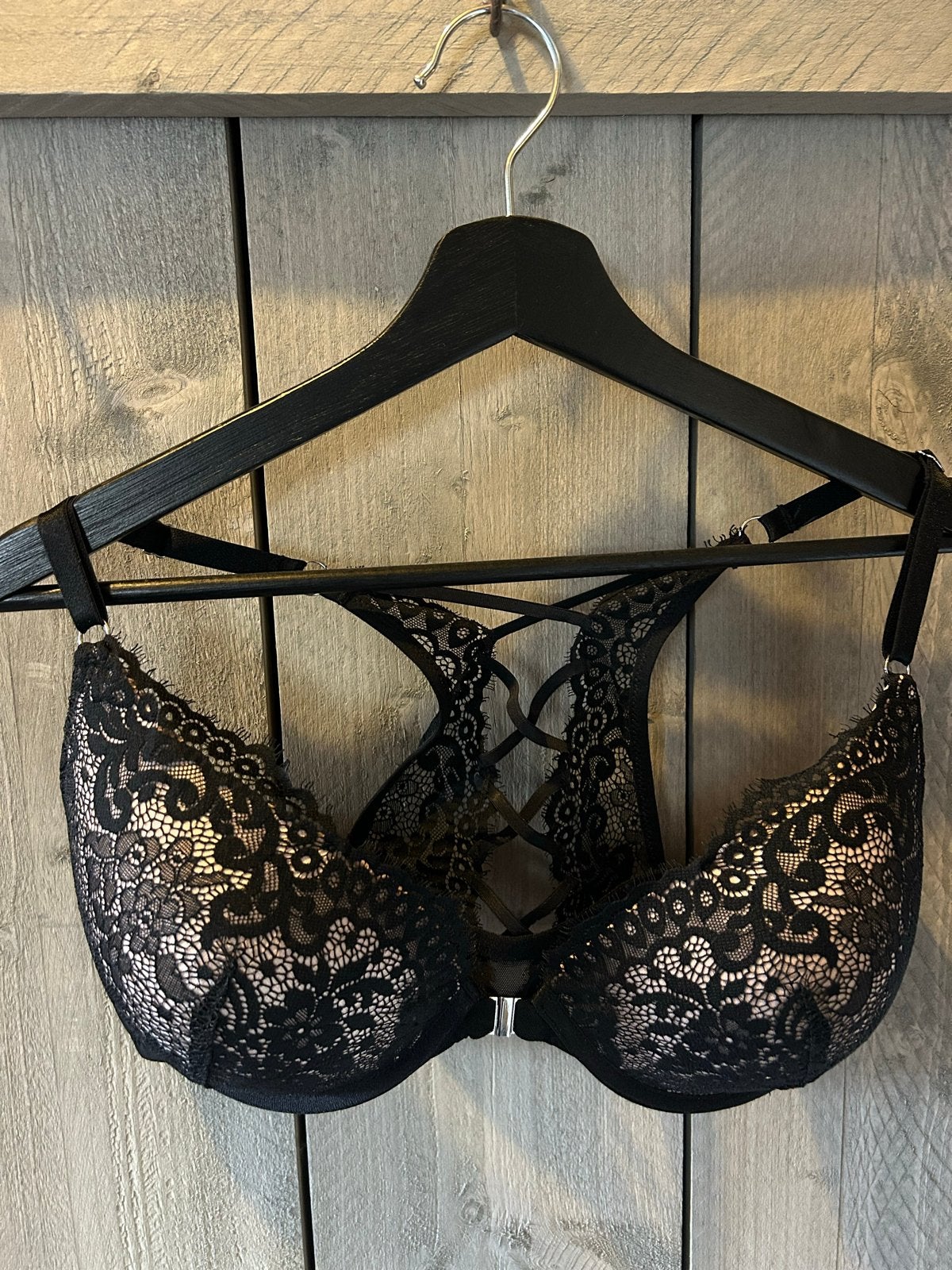 Hunkemöller Zwarte Kanten BH met Racerback, Kleding | Dames, Ondergoed en Lingerie, Ophalen of Verzenden, Zwart, BH