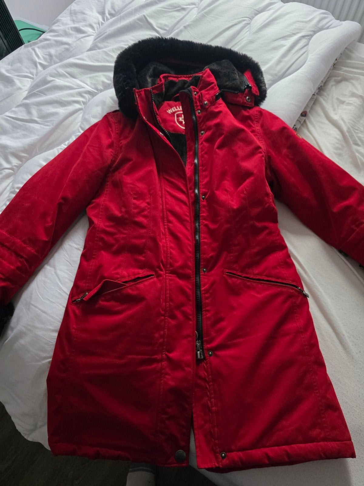 Wellensteyn Darling Winterjas Rood Maat M, Maat 38/40 (M), Wellensteyn, Ophalen of Verzenden, Zo goed als nieuw